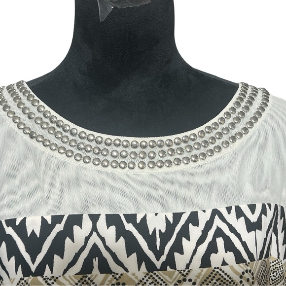 Roz&Ali, Size 18, Sleeveless , Black/White/Tan, Dress. K34 - Picture 5 of 7